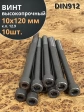 Винт высокопрочный М10х120 мм к.п.12.9 черный DIN912, 10 шт.