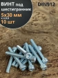 Винт под шестигранник 5х30 мм ОЦ к.п.8.8 DIN912, 10 шт.
