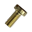 Винт с цилиндрической головкой и прямым шлицем 6х10 мм DIN 84, полная резьба, латунный