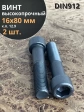 Винт высокопрочный М16х80 мм к.п.12.9 черный DIN912, 2 шт.