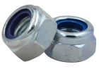 Гайка с полимерной вставкой М12 DIN985 (к.п.10 шаг резьбы 1,5 оцинкованная)