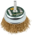Корщетка-чашка, со штифтом, стальн.латунир.волнист.проволока 75 мм