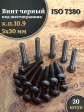 Винт чёрный М5х30 ISO 7380 под шестигранник к.п.10.9, 20 шт.