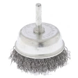 Щетка для дрели "чашка", со шпилькой, вит.проволока 0,3мм, 65 мм Сибртех
