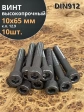 Винт высокопрочный М10х65 мм к.п.12.9 черный DIN912, 10 шт.