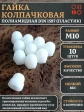 Гайка полиамидная колпачковая (пластик) М10 DIN1587, 10 шт.