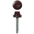 Саморез кровельный, 4,8х35 шоколадно-коричневый RAL8017