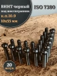 Винт чёрный М10х55 ISO 7380 под шестигранник к.п.10.9, 20 шт.