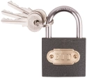 Замок навесной железный 38х32 мм стальная дужка 5,2 мм