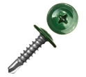 Саморез с прессшайбой, сверло, 4,2х16 RAL6005