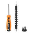 Отвертка с битами телескопическая, гибкий привод PH+SL+Torx CS двухкомп. рук. 8предм. Sparta