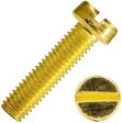 Винт с цилиндрической головкой и прямым шлицем 4х8 мм DIN 84, полная резьба, латунный