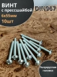 Винт с прессшайбой М6х55 полукруглая головка DIN967, 10 шт.