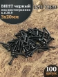 Винт чёрный М3х20 ISO 7380 под шестигранник к.п.10.9, 100 шт.