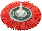 Корщетка-колесо, со штифтом, нейлоновая 100 мм