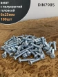 Винт с полукруглой головкой М6х25 ОЦ DIN7985, 100 шт.