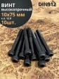 Винт высокопрочный М10х75 мм к.п.12.9 черный DIN912, 10 шт.