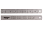Линейка нерж. толщ.0,6 мм с гравировкой и шкалой перевода величин