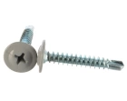 Саморез с прессшайбой, острый, 4,2х19 RAL7004 серый
