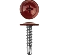 Саморез с прессшайбой, сверло, 4,2х19 RAL3005
