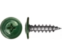 Саморез с прессшайбой, острый, 4,2х19 RAL6005