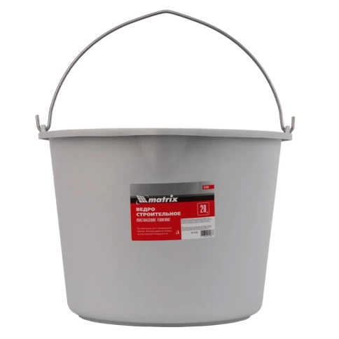 Ведро строительное пластмассовое 20 л, усиленное, Matrix фото 1