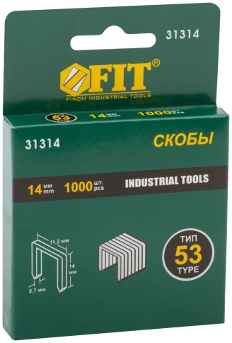 Скобы для степлера закален,прямоуг. 11,3 х (узк.тип 53) 1000 шт фото 4