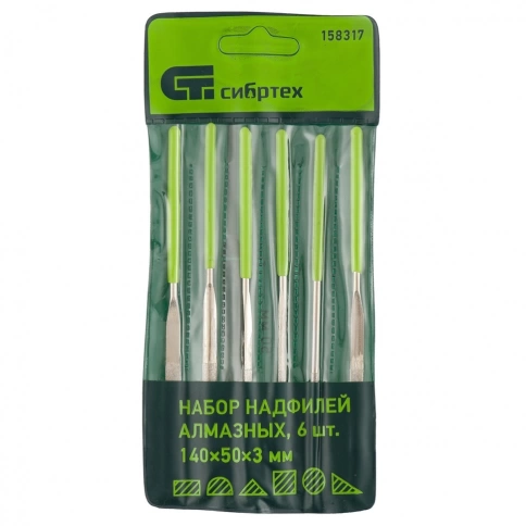 Набор надфилей алмазных 6шт. Сибртех фото 1