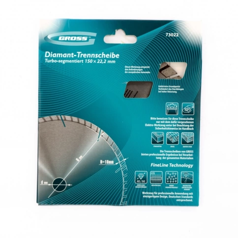 Диск алмазный турбо-сегментный сухое резание Gross фото 4