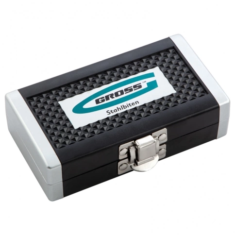 Набор бит, 1/4, магнитн.адапт., сталь S2, пластик.кейс 33предм. Gross фото 9