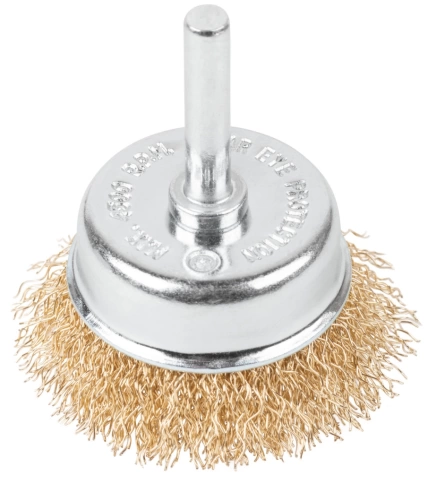 Щетка для дрели "чашка", латунир.вит.проволока 0,3мм, CUTOP Profi фото 2