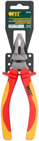 Плоскогубцы комбинированные Электро, изолированные ручки, CrV сталь 165 мм фото 1