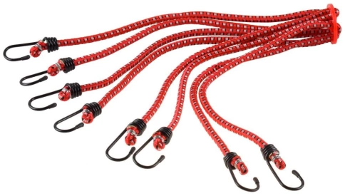 Шнур прорезиненный с крючками 10 мм (160 см) фото 1