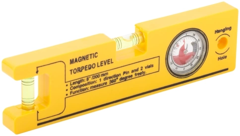 Уровень Мини пластиковый с угломером 200 мм  фото 2