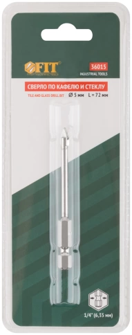 Сверло по кафелю шестигранный U-хвостовик под биту, фото 9