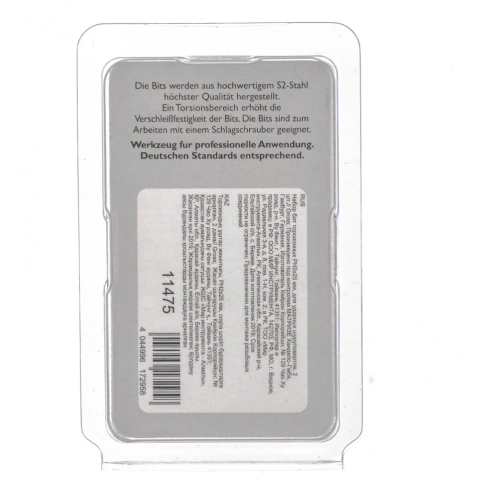 Набор бит торсионных PH2х25 мм, для ударн.шуроповертов 2шт Gross фото 4