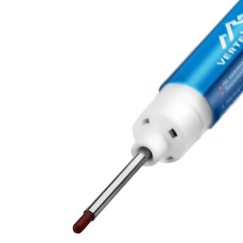 Маркер краска строительный, удлиненное перо, красный, VERTEXTOOLS фото 2