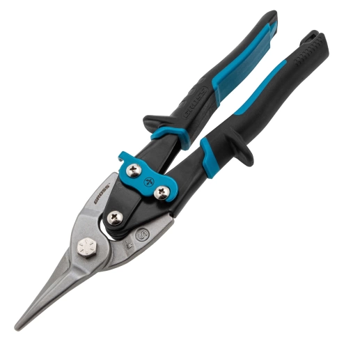 Ножницы по металлу PIRANHA, 250 мм, прямой рез., сталь-CrMo, двухкомп.рук Gross фото 1