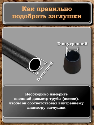 Заглушка для труб наружная круглая d 6 мм черная, 16 шт фото 4