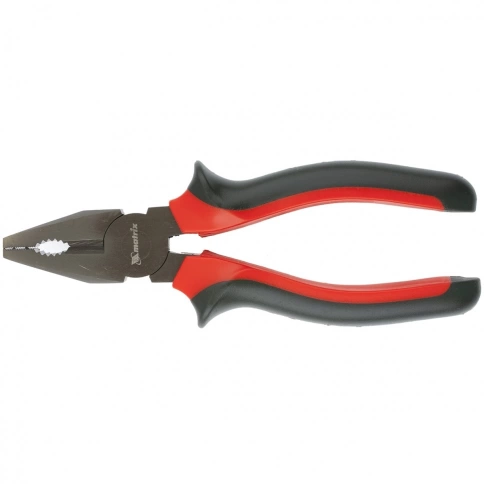 Плоскогубцы комбинированные Black Nickel, двухкомпонентные рукоятк 180 мм Matrix фото 1
