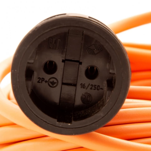Удлинитель-шнур силовой, б/з, ПВС, усилен., 20 м, 3500 Вт, (16А), 1 розетка, тип УХ16 Сибртех фото 3