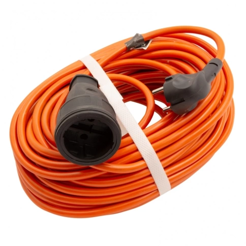 Удлинитель-шнур силовой, б/з, ПВС, усилен., 20 м, 3500 Вт, (16А), 1 розетка, тип УХ16 Сибртех фото 1