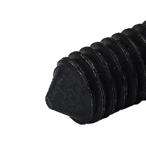 Винт установочный с внутр. шестигранником 4х6 мм, класс прочности 12.9 DIN 914 черный фото 2