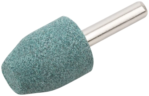 Шарошка абразивная по камню, мрам.,каф., хвостовик 6 мм, цилиндр со скосом 18х27 мм фото 2