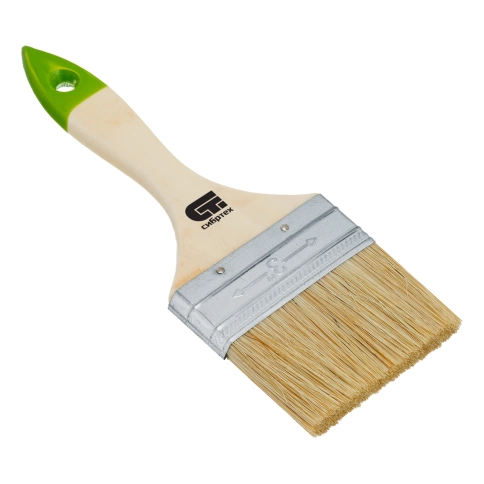 Кисть плоская натуральная щетина дер.ручка Сибртех фото 3