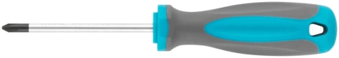 Отвертка, CrV сталь, прорезинененная ручка, РН1х75 мм фото 2