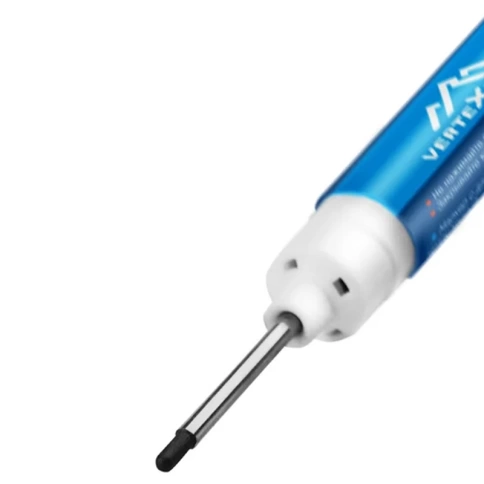 Маркер краска строительный, удлиненное перо, черный, VERTEXTOOLS фото 2