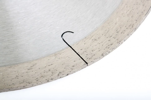 Диск алмазный сплошной с лазерн.перфорац. мокрое резание 150х22,2 мм Gross фото 3