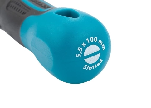Отвертка SL5,5x100 мм, S2, трехкомпонентная рукоятка Gross фото 4