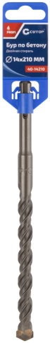 Бур по бетону CUTOP, Profi, двойная резьба, SDS-Plus, 14х210 мм фото 2